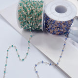 1m 3mm Crystal Stone Beads Chain for Jewelry Making