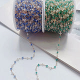 1m 3mm Crystal Stone Beads Chain for Jewelry Making