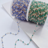 1m 3mm Crystal Stone Beads Chain for Jewelry Making