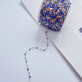 1m 3mm Crystal Stone Beads Chain for Jewelry Making