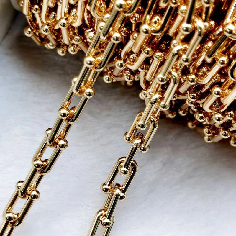 1m 5mm U Bamboo Knot Chain Necklace For Jewelry Making DIY