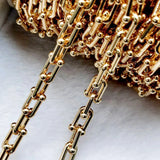 1m 5mm U Bamboo Knot Chain Necklace For Jewelry Making DIY