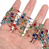 6mm Crystal Beaded Chain Glass Beads KC Necklace & Earrings