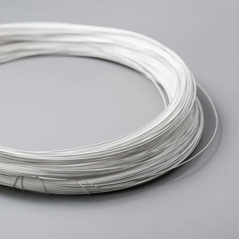 925 Sterling Silver Beading Stringing Wire Jewelry Thread 0.3-1mm