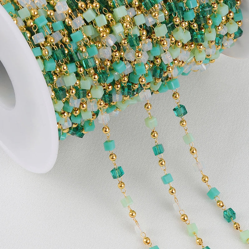 1m Bohemian Bead Necklace Choker KC Chain DIY Women Components