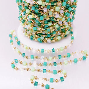 Bohemian Colorful KC Bead Chain Choker Necklace Women Charm Party Jewelry DIY