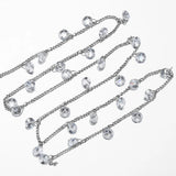 1m Crystal Beaded Chain Glass Beads Necklace Bracelet DIY Supplies