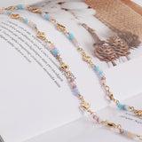 1m Crystal Beads Chain KC Love Heart Beaded Copper Chains DIY Jewelry