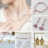1m Crystal Stone Chain Irregular Beads Necklace DIY Jewelry Making Findings
