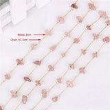 1m Crystal Stone Chain Irregular Beads Necklace DIY Jewelry Making Findings