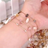 1m Crystal Stone Chain Irregular Beads Necklace DIY Jewelry Making Findings