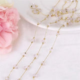 1m Crystal Stone Chain Irregular Beads Necklace DIY Jewelry Making Findings