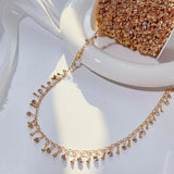 1m Droplet Pendant Chain Rhinestone Crystal Glass Bead Bracelet Necklace