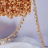 1m Droplet Pendant Chain Rhinestone Crystal Glass Bead Bracelet Necklace