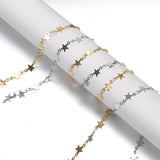 1m Stainless Steel Star Link Chains DIY for Jewelry Making