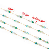 1m Green Bead SS Chain Necklace DIY Jewelry Making Supplies