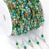 1m Green Bead SS Chain Necklace DIY Jewelry Making Supplies