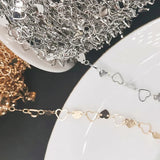 1m Love Heart Sequins Chain for DIY Jewelry Making