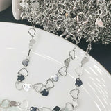 1m Love Heart Sequins Chain for DIY Jewelry Making