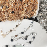 1m Love Heart Sequins Chain for DIY Jewelry Making