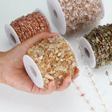 1m Natural Crystal Beads Link Chains Gravel Stone Bead Necklace Bracelet Chain