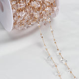 1m Natural Crystal Beads Link Chains Gravel Stone Bead Necklace Bracelet Chain
