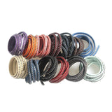 7mm PU Flat Leather Cord With Rhinestone 7x2MM for DIY Bracelets & Bangles
