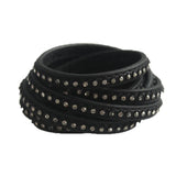 7mm PU Flat Leather Cord With Rhinestone 7x2MM for DIY Bracelets & Bangles
