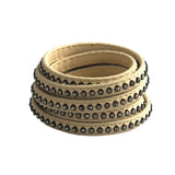 7mm PU Flat Leather Cord With Rhinestone 7x2MM for DIY Bracelets & Bangles