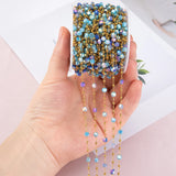 1m Stainless Steel Crystal Bead Chain for DIY Jewelry Making