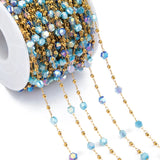 1m Stainless Steel Crystal Bead Chain for DIY Jewelry Making