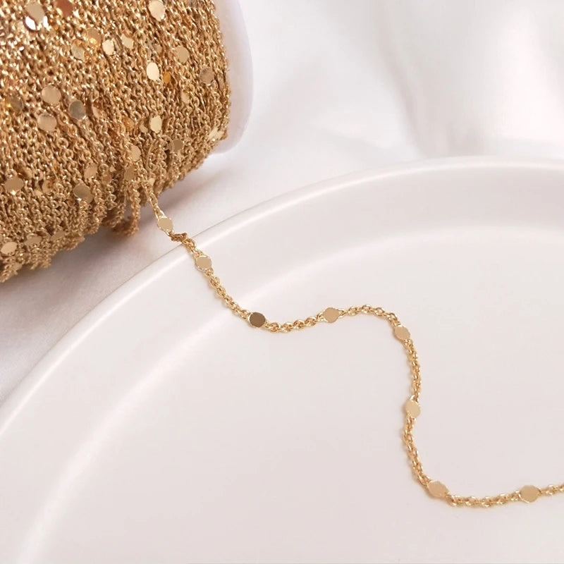 1m 1.5mm Copper Press Rounding Chain for Jewelry Making