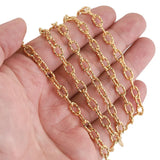 1m Stainless Steel Plated Oval Cross Chain Roll