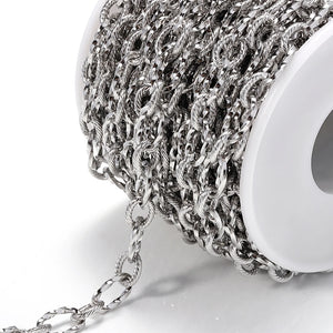 1m Stainless Steel Necklace Chain Bulk for DIY Jewelry Making