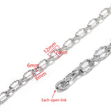 1m Stainless Steel Necklace Chain Bulk for DIY Jewelry Making