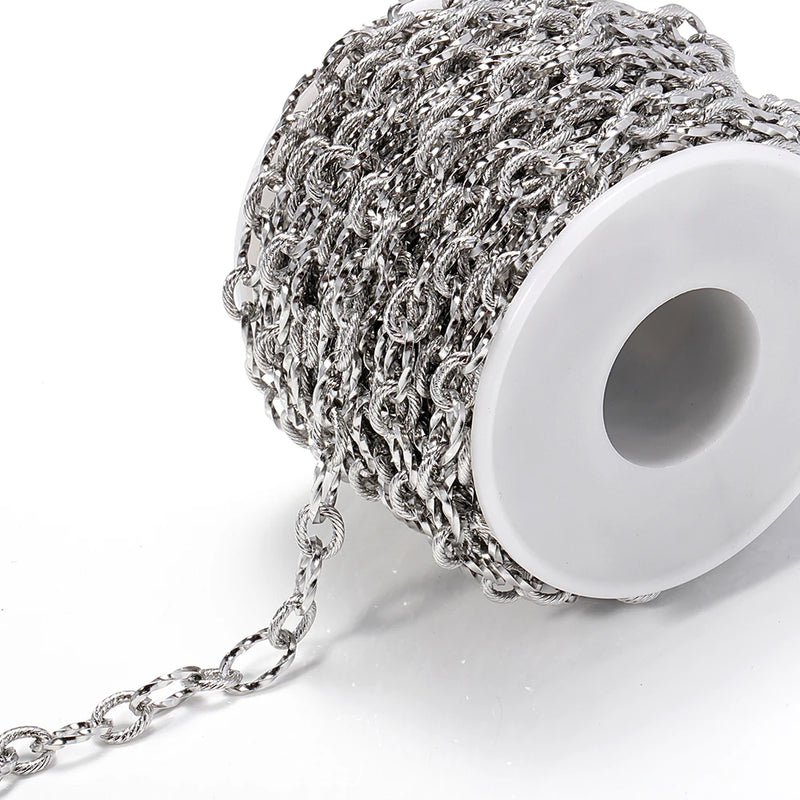 1m Stainless Steel Necklace Chain Bulk for DIY Jewelry Making