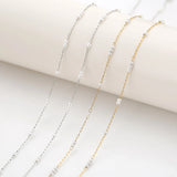 Stainless Steel Necklace Chains Bulk 2mm Pearl Bead Link Chains