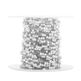Stainless Steel Necklace Chains Bulk 2mm Pearl Bead Link Chains