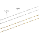 Stainless Steel Necklace Chains Bulk 2mm Pearl Bead Link Chains