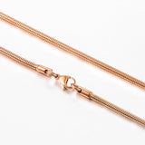Stainless Steel Round Snake Chain Necklace - Sleek and Modern Design