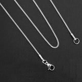 Stainless Steel Box Chain Necklace Floating Locket Chain