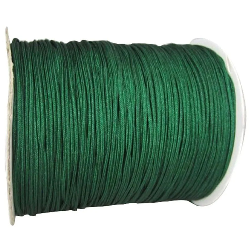 1mm Jungle Green Rattail Satin Braid Nylon Cord Jewelry Thread