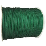 1mm Jungle Green Rattail Satin Braid Nylon Cord Jewelry Thread