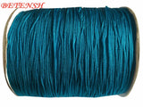 1mm Peacock Braided Thread Nylon Cord Rattail Braid String+350m/Roll