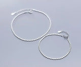 925 Sterling Silver Round Coin Chain Anklet Bracelet GTLS852