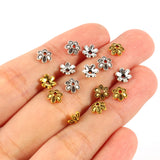 Charms Hollow Filigree Flower End Beads Cap DIY Jewelry Making
