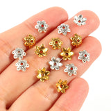 Charms Hollow Filigree Flower End Beads Cap DIY Jewelry Making