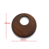 Charms Round Water Drop Triangle Wood Pendant Jewelry Necklace Earring