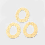 Raw Brass Hollow Circle Hammered Round Charms Pendant DIY Necklace Earring