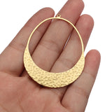 Raw Brass Water Drop Pendant Charms for Earrings